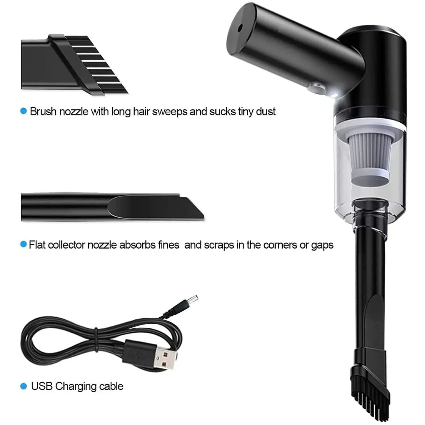 3 in 1 Portable Wireless Vacuum Cleaner, 120 Watts